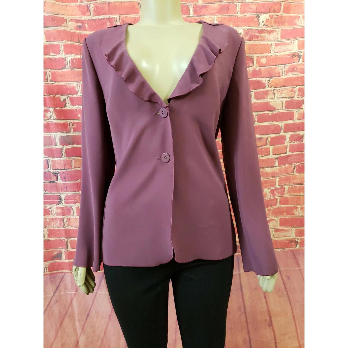 Per Una Marks & Spencer Purple Buttons Front Womens Blazer Jacket Sz 12 New